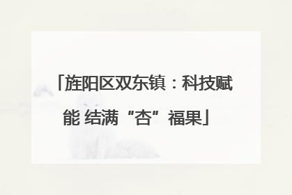 旌阳区双东镇：科技赋能 结满“杏”福果