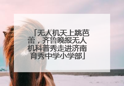 无人机天上跳芭蕾，齐鲁晚报无人机科普秀走进济南育秀中学小学部