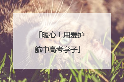 暖心！用爱护航中高考学子