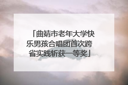曲靖市老年大学快乐男孩合唱团首次跨省实践斩获一等奖