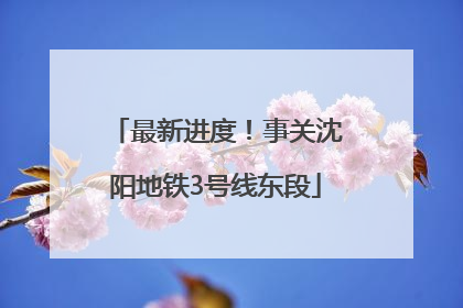 最新进度！事关沈阳地铁3号线东段