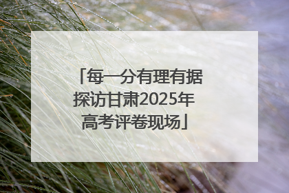 每一分有理有据 探访甘肃2025年高考评卷现场