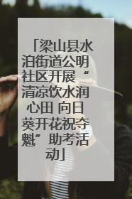 梁山县水泊街道公明社区开展“清凉饮水润心田 向日葵开花祝夺魁”助考活动