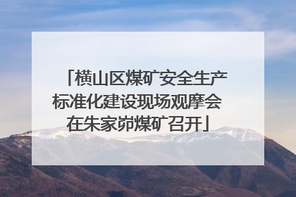 横山区煤矿安全生产标准化建设现场观摩会在朱家峁煤矿召开