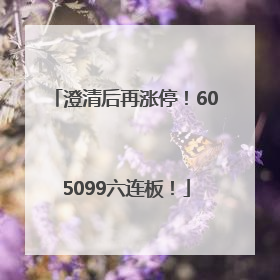 澄清后再涨停！605099六连板！