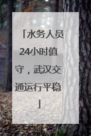 水务人员24小时值守，武汉交通运行平稳
