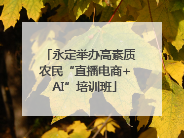 永定举办高素质农民“直播电商+AI”培训班