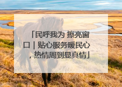 民呼我为 擦亮窗口｜贴心服务暖民心，热情周到显真情