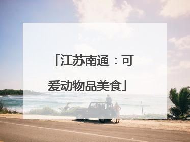 江苏南通：可爱动物品美食