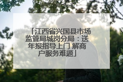 江西省兴国县市场监管局城岗分局：送年报指导上门 解商户服务难题
