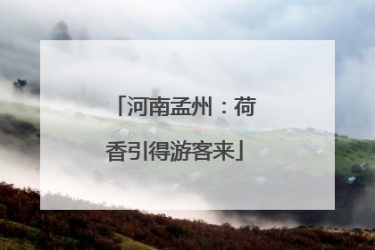 河南孟州：荷香引得游客来