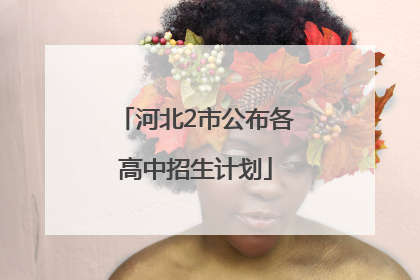 河北2市公布各高中招生计划