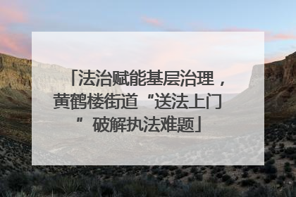 法治赋能基层治理，黄鹤楼街道“送法上门”破解执法难题