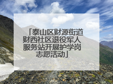 泰山区财源街道财西社区退役军人服务站开展护学岗志愿活动