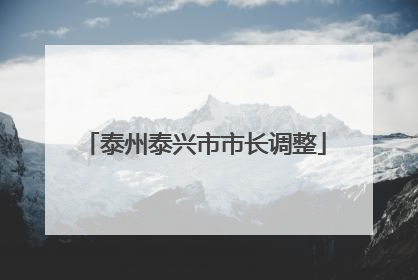 泰州泰兴市市长调整
