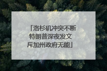 洛杉矶冲突不断 特朗普深夜发文斥加州政府无能