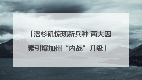 洛杉矶惊现新兵种 两大因素引爆加州“内战”升级