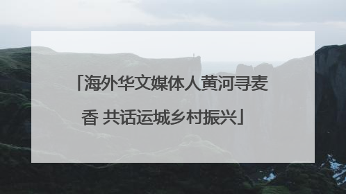 海外华文媒体人黄河寻麦香 共话运城乡村振兴