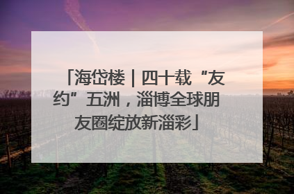 海岱楼｜四十载“友约”五洲，淄博全球朋友圈绽放新淄彩