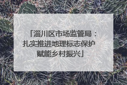 淄川区市场监管局：扎实推进地理标志保护 赋能乡村振兴