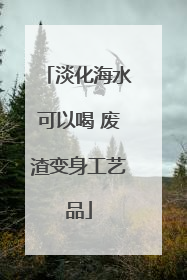 淡化海水可以喝 废渣变身工艺品