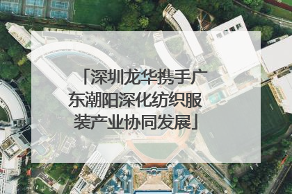 深圳龙华携手广东潮阳深化纺织服装产业协同发展
