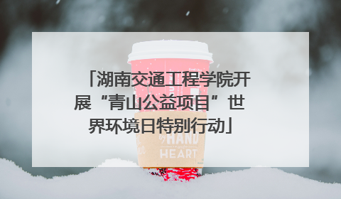 湖南交通工程学院开展“青山公益项目”世界环境日特别行动