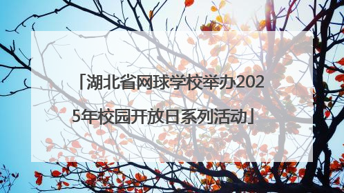 湖北省网球学校举办2025年校园开放日系列活动