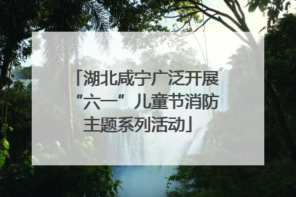 湖北咸宁广泛开展“六一”儿童节消防主题系列活动
