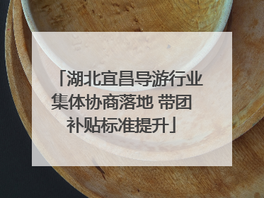 湖北宜昌导游行业集体协商落地 带团补贴标准提升