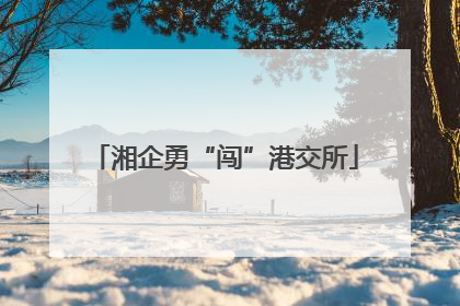 湘企勇“闯”港交所