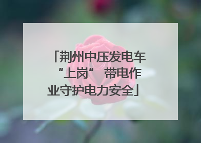 荆州中压发电车“上岗” 带电作业守护电力安全