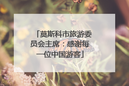 莫斯科市旅游委员会主席：感谢每一位中国游客