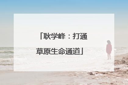 耿学峰：打通草原生命通道