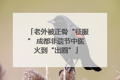 老外被正骨“征服” 成都非遗节中医火到“出圈”