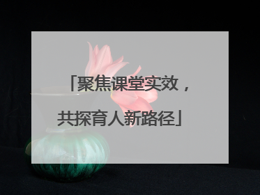 聚焦课堂实效，共探育人新路径