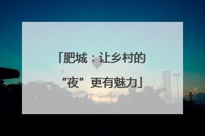 肥城：让乡村的“夜”更有魅力