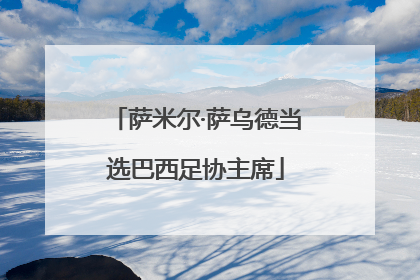 萨米尔·萨乌德当选巴西足协主席