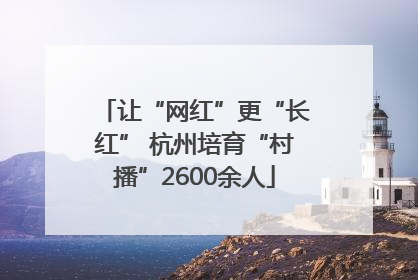 让“网红”更“长红” 杭州培育“村播”2600余人