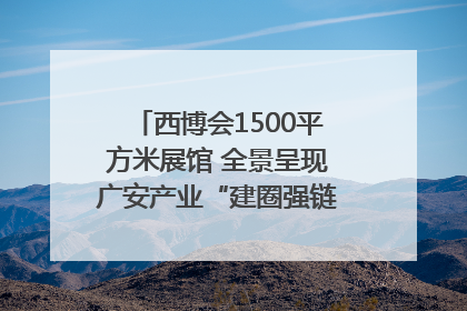 西博会1500平方米展馆 全景呈现广安产业“建圈强链”｜西博视界