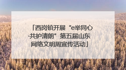 西岗镇开展“e举同心·共护清朗”第五届山东网络文明周宣传活动
