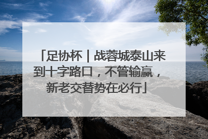 足协杯｜战蓉城泰山来到十字路口，不管输赢，新老交替势在必行