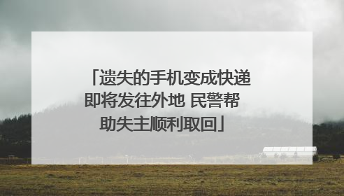遗失的手机变成快递即将发往外地 民警帮助失主顺利取回