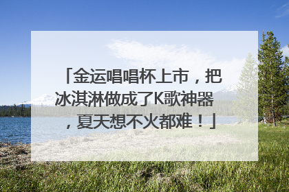 金运唱唱杯上市，把冰淇淋做成了K歌神器，夏天想不火都难！