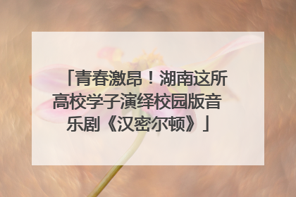 青春激昂！湖南这所高校学子演绎校园版音乐剧《汉密尔顿》