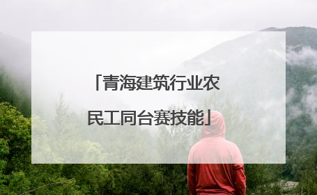 青海建筑行业农民工同台赛技能