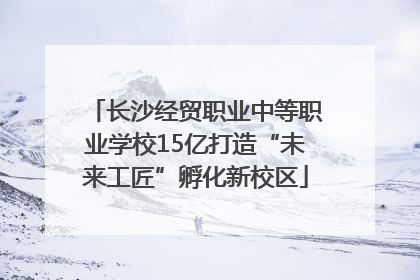 长沙经贸职业中等职业学校15亿打造“未来工匠”孵化新校区