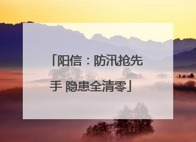 阳信：防汛抢先手 隐患全清零