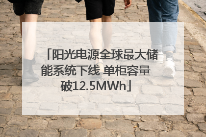 阳光电源全球最大储能系统下线 单柜容量破12.5MWh