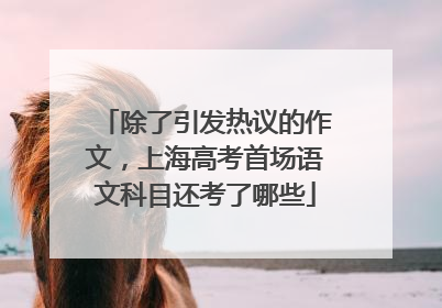 除了引发热议的作文，上海高考首场语文科目还考了哪些